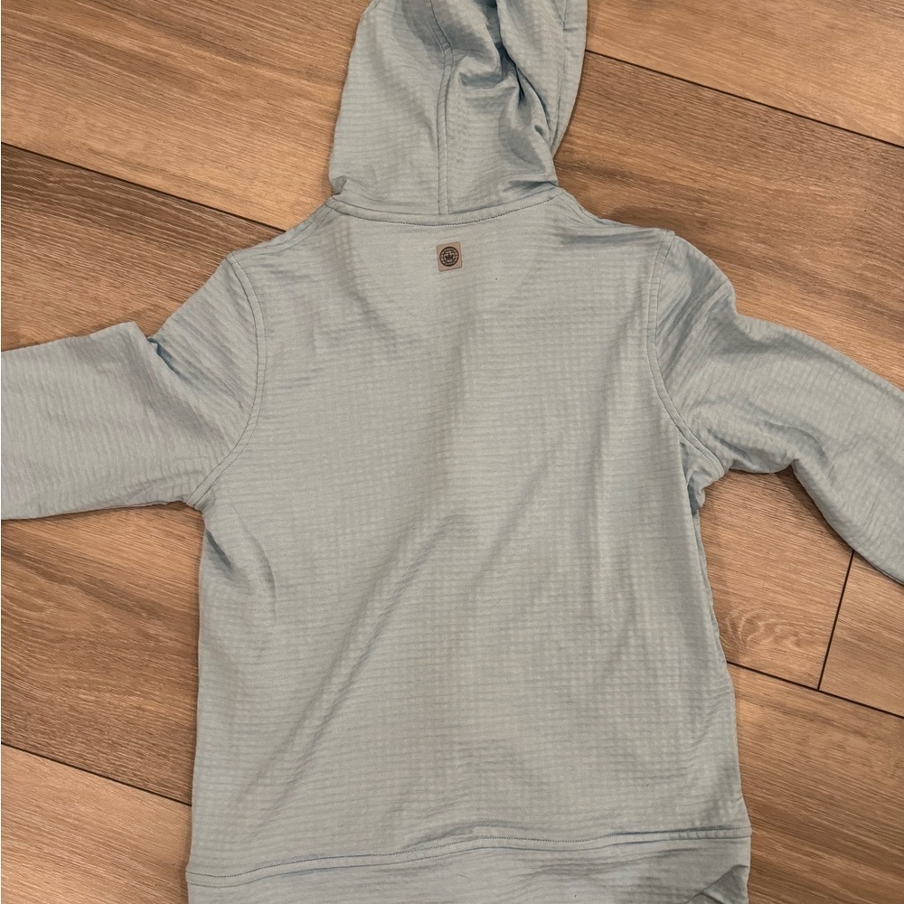 Peter Millar Baby Blue Hooded Zip Up - Picture 2 of 3